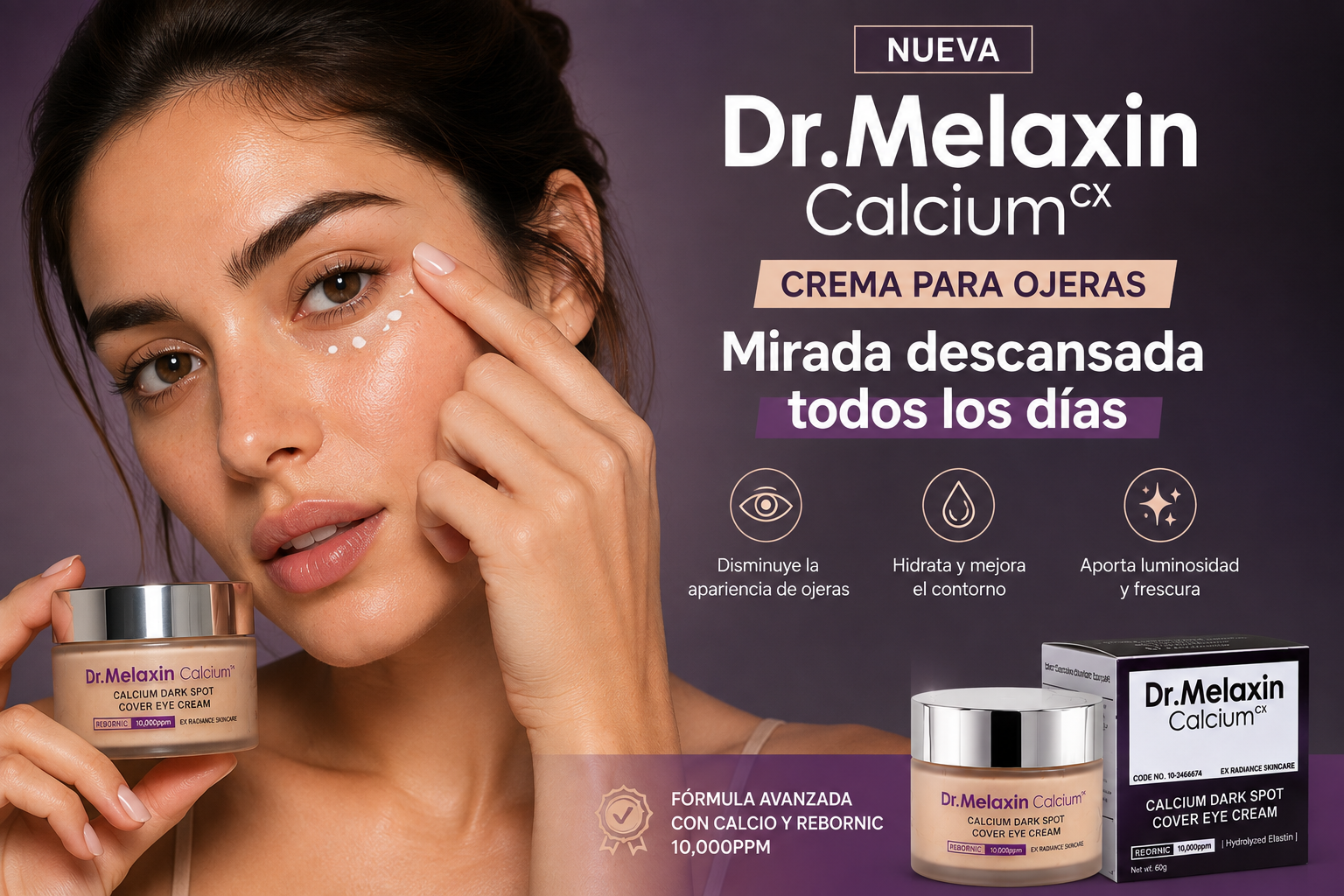 DR. MELAXIN CALCIUM CX  |Crema para Ojeras y Contorno de Ojos
